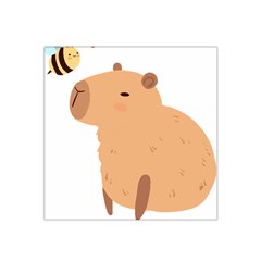 Capybara T- Shirt Cute Capybara With A Bee Illustration T- Shirt Yoga Reflexion Pose T- Shirtyoga Reflexion Pose T- Shirt Satin Bandana Scarf 22  X 22 