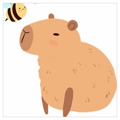 Capybara T- Shirt Cute Capybara With A Bee Illustration T- Shirt Yoga Reflexion Pose T- Shirtyoga Reflexion Pose T- Shirt Lightweight Scarf  by hizuto