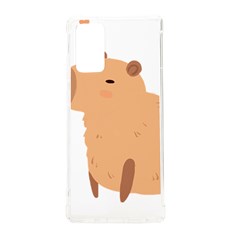 Capybara T- Shirt Cute Capybara With A Bee Illustration T- Shirt Yoga Reflexion Pose T- Shirtyoga Reflexion Pose T- Shirt Samsung Galaxy Note 20 Tpu Uv Case by hizuto