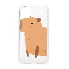 Capybara T- Shirt Cute Capybara With A Bee Illustration T- Shirt Yoga Reflexion Pose T- Shirtyoga Reflexion Pose T- Shirt Iphone 11 Tpu Uv Print Case by hizuto