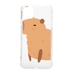 Capybara T- Shirt Cute Capybara With A Bee Illustration T- Shirt Yoga Reflexion Pose T- Shirtyoga Reflexion Pose T- Shirt Iphone 11 Pro Max 6 5 Inch Tpu Uv Print Case by hizuto