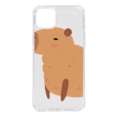 Capybara T- Shirt Cute Capybara With A Bee Illustration T- Shirt Yoga Reflexion Pose T- Shirtyoga Reflexion Pose T- Shirt Iphone 14 Plus Tpu Uv Print Case by hizuto