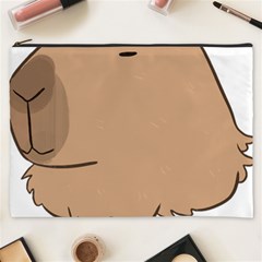 Capybara T- Shirt Cute Capybara With A Butterfly T- Shirt Yoga Reflexion Pose T- Shirtyoga Reflexion Pose T- Shirt Cosmetic Bag (xxxl) by hizuto