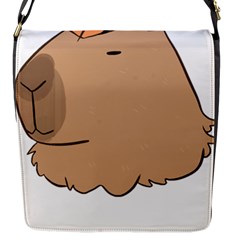 Capybara T- Shirt Cute Capybara With A Butterfly T- Shirt Yoga Reflexion Pose T- Shirtyoga Reflexion Pose T- Shirt Flap Closure Messenger Bag (s) by hizuto