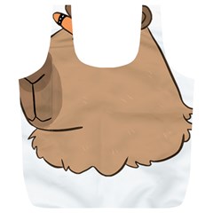 Capybara T- Shirt Cute Capybara With A Butterfly T- Shirt Yoga Reflexion Pose T- Shirtyoga Reflexion Pose T- Shirt Full Print Recycle Bag (xl) by hizuto