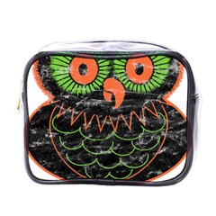 Vintage Halloween Owl T- Shirt Vintage Halloween Owl T- Shirt Mini Toiletries Bag (one Side)