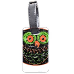 Vintage Halloween Owl T- Shirt Vintage Halloween Owl T- Shirt Luggage Tag (two Sides) by ZUXUMI