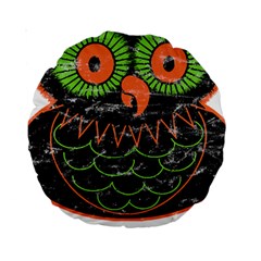 Vintage Halloween Owl T- Shirt Vintage Halloween Owl T- Shirt Standard 15  Premium Round Cushions by ZUXUMI