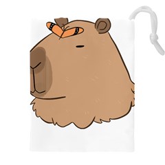 Capybara T- Shirt Cute Capybara With A Butterfly T- Shirt Yoga Reflexion Pose T- Shirtyoga Reflexion Pose T- Shirt Drawstring Pouch (4xl) by hizuto