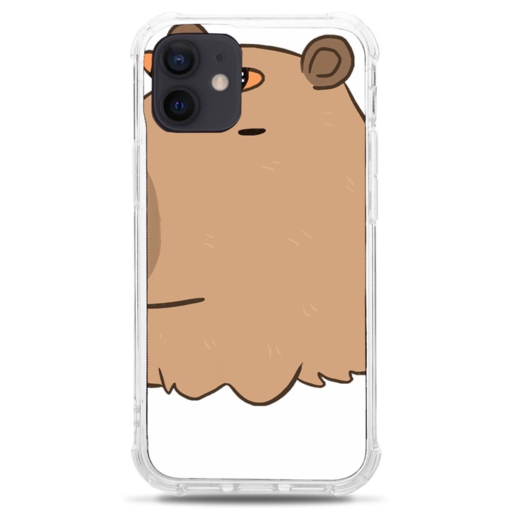 Capybara T- Shirt Cute Capybara With A Butterfly T- Shirt Yoga Reflexion Pose T- Shirtyoga Reflexion Pose T- Shirt iPhone 12 mini TPU UV Print Case	