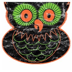 Vintage Halloween Owl T- Shirt Vintage Halloween Owl T- Shirt Wooden Puzzle Square by ZUXUMI