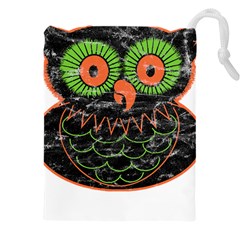 Vintage Halloween Owl T- Shirt Vintage Halloween Owl T- Shirt Drawstring Pouch (4xl) by ZUXUMI