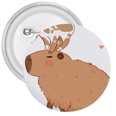 Capybara T- Shirt Cute Capybara With A Little Goat Friend On Its Head T- Shirt Yoga Reflexion Pose T- Shirtyoga Reflexion Pose T- Shirt 3  Buttons by hizuto