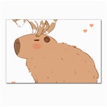 Capybara T- Shirt Cute Capybara With A Little Goat Friend On Its Head T- Shirt Yoga Reflexion Pose T- Shirtyoga Reflexion Pose T- Shirt Postcards 5  x 7  (Pkg of 10) Front