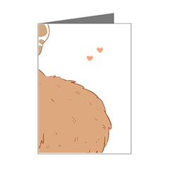 Capybara T- Shirt Cute Capybara With A Little Goat Friend On Its Head T- Shirt Yoga Reflexion Pose T- Shirtyoga Reflexion Pose T- Shirt Mini Greeting Card by hizuto