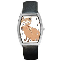 Capybara T- Shirt Cute Capybara With A Little Goat Friend On Its Head T- Shirt Yoga Reflexion Pose T- Shirtyoga Reflexion Pose T- Shirt Barrel Style Metal Watch by hizuto