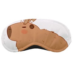 Capybara T- Shirt Cute Capybara With A Little Goat Friend On Its Head T- Shirt Yoga Reflexion Pose T- Shirtyoga Reflexion Pose T- Shirt Sleep Mask by hizuto