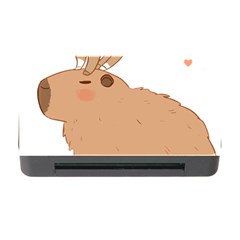 Capybara T- Shirt Cute Capybara With A Little Goat Friend On Its Head T- Shirt Yoga Reflexion Pose T- Shirtyoga Reflexion Pose T- Shirt Memory Card Reader With Cf by hizuto