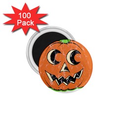 Vintage Halloween Pumpkin T- Shirt Vintage Halloween Pumpkin T- Shirt 1 75  Magnets (100 Pack)  by ZUXUMI