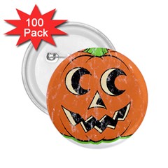 Vintage Halloween Pumpkin T- Shirt Vintage Halloween Pumpkin T- Shirt 2 25  Buttons (100 Pack)  by ZUXUMI