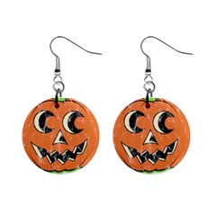 Vintage Halloween Pumpkin T- Shirt Vintage Halloween Pumpkin T- Shirt Mini Button Earrings by ZUXUMI