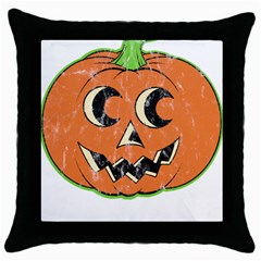 Vintage Halloween Pumpkin T- Shirt Vintage Halloween Pumpkin T- Shirt Throw Pillow Case (black) by ZUXUMI