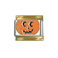 Vintage Halloween Pumpkin T- Shirt Vintage Halloween Pumpkin T- Shirt Gold Trim Italian Charm (9mm) by ZUXUMI