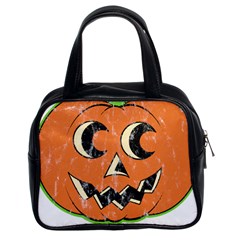 Vintage Halloween Pumpkin T- Shirt Vintage Halloween Pumpkin T- Shirt Classic Handbag (two Sides) by ZUXUMI