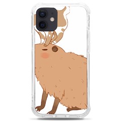 Capybara T- Shirt Cute Capybara With A Little Goat Friend On Its Head T- Shirt Yoga Reflexion Pose T- Shirtyoga Reflexion Pose T- Shirt Iphone 12 Mini Tpu Uv Print Case	 by hizuto