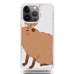 Capybara T- Shirt Cute Capybara With A Little Goat Friend On Its Head T- Shirt Yoga Reflexion Pose T- Shirtyoga Reflexion Pose T- Shirt Iphone 13 Pro Tpu Uv Print Case by hizuto