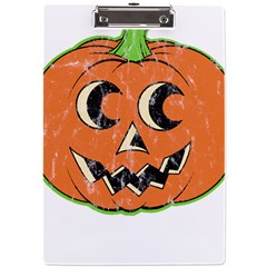 Vintage Halloween Pumpkin T- Shirt Vintage Halloween Pumpkin T- Shirt A4 Acrylic Clipboard by ZUXUMI