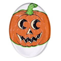 Vintage Halloween Pumpkin T- Shirt Vintage Halloween Pumpkin T- Shirt Oval Glass Fridge Magnet (4 Pack) by ZUXUMI