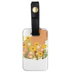 Capybara T- Shirt Cute Capybara With Daisy Flowers T- Shirt Yoga Reflexion Pose T- Shirtyoga Reflexion Pose T- Shirt Luggage Tag (one side) Front