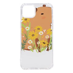 Capybara T- Shirt Cute Capybara With Daisy Flowers T- Shirt Yoga Reflexion Pose T- Shirtyoga Reflexion Pose T- Shirt Iphone 14 Plus Tpu Uv Print Case by hizuto