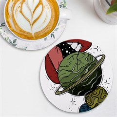 Black Hole T- Shirt Planet Eater Colour T- Shirt Uv Print Round Tile Coaster