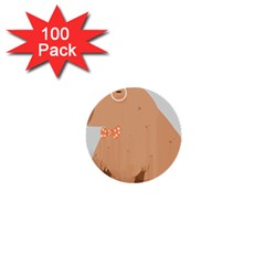 Capybara T- Shirt Cute Gentlemen Capybara T- Shirt Yoga Reflexion Pose T- Shirtyoga Reflexion Pose T- Shirt 1  Mini Buttons (100 Pack)  by hizuto