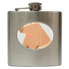 Capybara T- Shirt Cute Gentlemen Capybara T- Shirt Yoga Reflexion Pose T- Shirtyoga Reflexion Pose T- Shirt Hip Flask (6 Oz) by hizuto