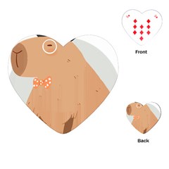 Capybara T- Shirt Cute Gentlemen Capybara T- Shirt Yoga Reflexion Pose T- Shirtyoga Reflexion Pose T- Shirt Playing Cards Single Design (heart)