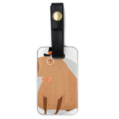 Capybara T- Shirt Cute Gentlemen Capybara T- Shirt Yoga Reflexion Pose T- Shirtyoga Reflexion Pose T- Shirt Luggage Tag (one Side) by hizuto