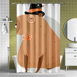 Capybara T- Shirt Cute Gentlemen Capybara T- Shirt Yoga Reflexion Pose T- Shirtyoga Reflexion Pose T- Shirt Shower Curtain 48  x 72  (Small)  Curtain(48  X 72 )