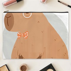 Capybara T- Shirt Cute Gentlemen Capybara T- Shirt Yoga Reflexion Pose T- Shirtyoga Reflexion Pose T- Shirt Cosmetic Bag (xxxl) by hizuto