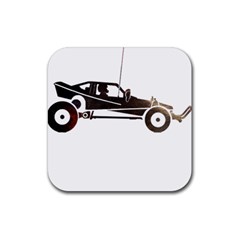 Vintage Rc Cars T- Shirt Grunge Vintage Modelcar Classic Rc Buggy Racing Cars Addict T- Shirt (1) Rubber Coaster (square) by ZUXUMI