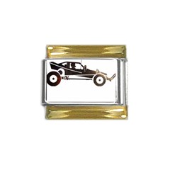 Vintage Rc Cars T- Shirt Grunge Vintage Modelcar Classic Rc Buggy Racing Cars Addict T- Shirt (1) Gold Trim Italian Charm (9mm) by ZUXUMI