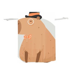 Capybara T- Shirt Cute Gentlemen Capybara T- Shirt Yoga Reflexion Pose T- Shirtyoga Reflexion Pose T- Shirt Lightweight Drawstring Pouch (s) by hizuto