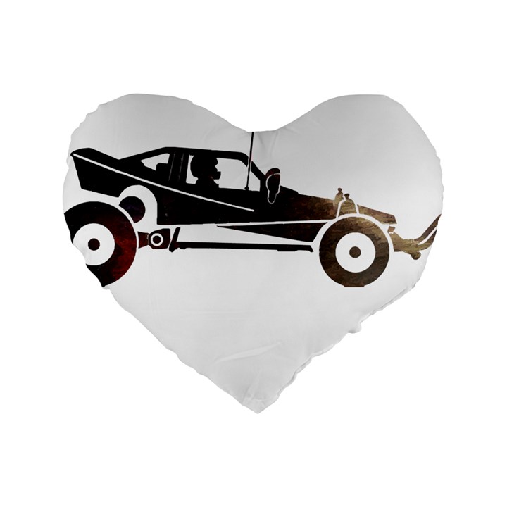 Vintage Rc Cars T- Shirt Grunge Vintage Modelcar Classic Rc Buggy Racing Cars Addict T- Shirt (1) Standard 16  Premium Heart Shape Cushions