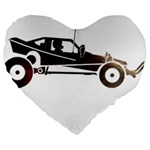 Vintage Rc Cars T- Shirt Grunge Vintage Modelcar Classic Rc Buggy Racing Cars Addict T- Shirt (1) Large 19  Premium Flano Heart Shape Cushions Front