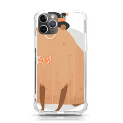 Capybara T- Shirt Cute Gentlemen Capybara T- Shirt Yoga Reflexion Pose T- Shirtyoga Reflexion Pose T- Shirt Iphone 11 Pro 5 8 Inch Tpu Uv Print Case by hizuto