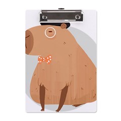 Capybara T- Shirt Cute Gentlemen Capybara T- Shirt Yoga Reflexion Pose T- Shirtyoga Reflexion Pose T- Shirt A5 Acrylic Clipboard by hizuto