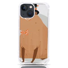 Capybara T- Shirt Cute Gentlemen Capybara T- Shirt Yoga Reflexion Pose T- Shirtyoga Reflexion Pose T- Shirt Iphone 13 Mini Tpu Uv Print Case by hizuto