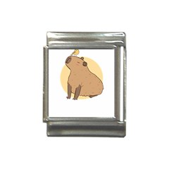 Capybara T- Shirt Cute Gentlemen Capybara T- Shirt Yoga Reflexion Pose T- Shirtyoga Reflexion Pose T- Shirt Italian Charm (13mm) by hizuto